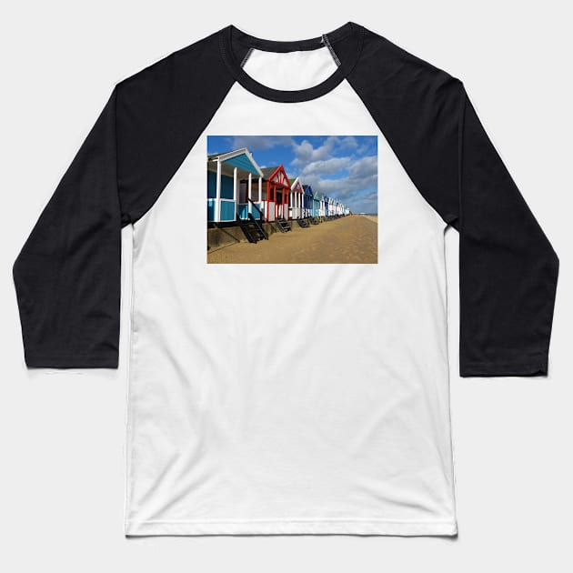 Southwold, Suffolk Baseball T-Shirt by Chris Petty